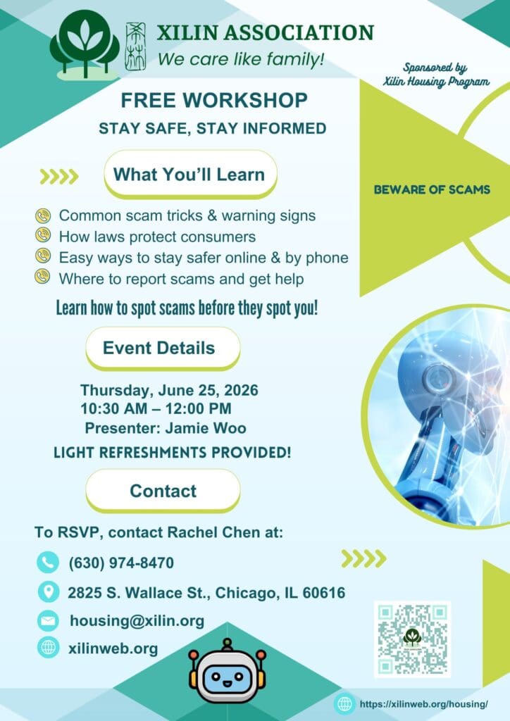 Free Workshop Sponsored by Xilin Housing Program